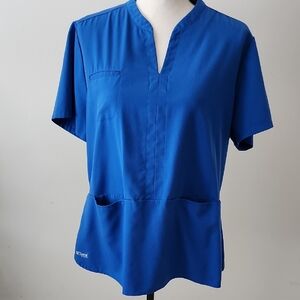 4 For $20 Scrubs Barco Grey's Anatomy Signature Blue V-Neck Scrub Top SzL